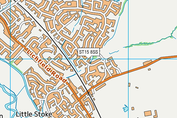ST15 8SS map - OS VectorMap District (Ordnance Survey)