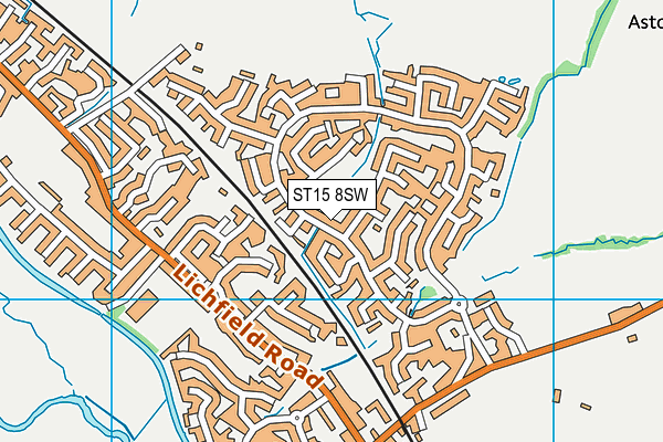 ST15 8SW map - OS VectorMap District (Ordnance Survey)