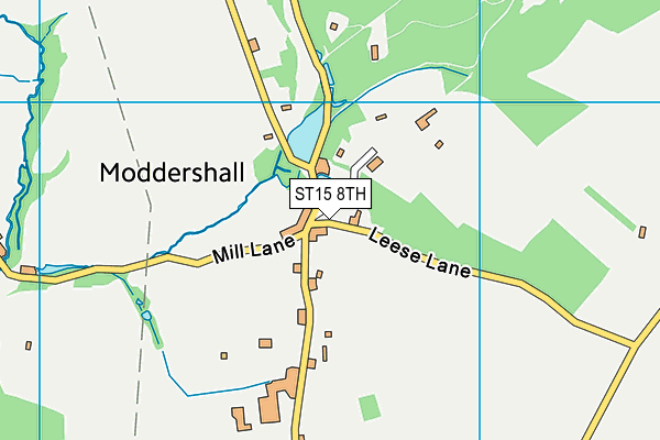 ST15 8TH map - OS VectorMap District (Ordnance Survey)