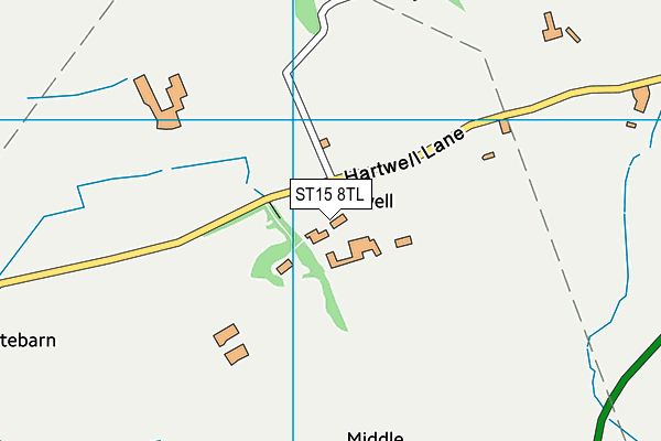 ST15 8TL map - OS VectorMap District (Ordnance Survey)
