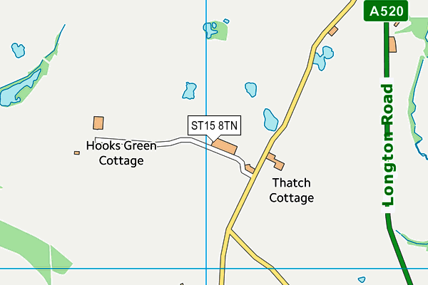 ST15 8TN map - OS VectorMap District (Ordnance Survey)
