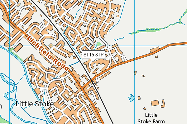 ST15 8TP map - OS VectorMap District (Ordnance Survey)