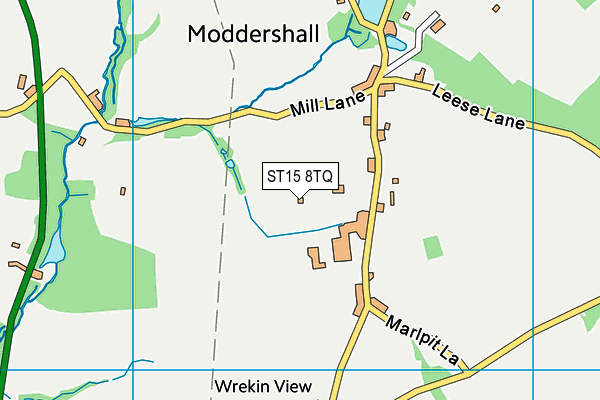 ST15 8TQ map - OS VectorMap District (Ordnance Survey)