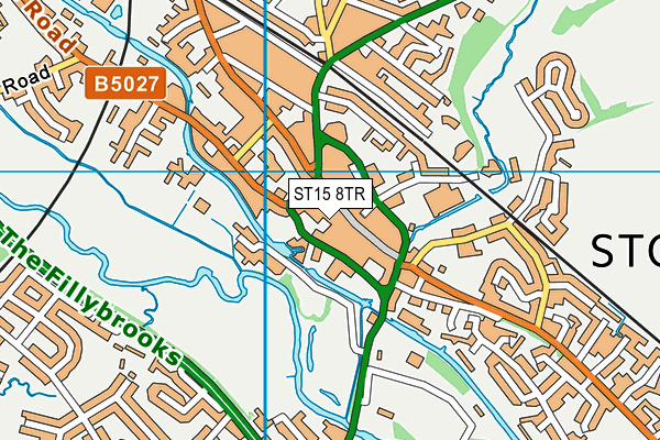 ST15 8TR map - OS VectorMap District (Ordnance Survey)