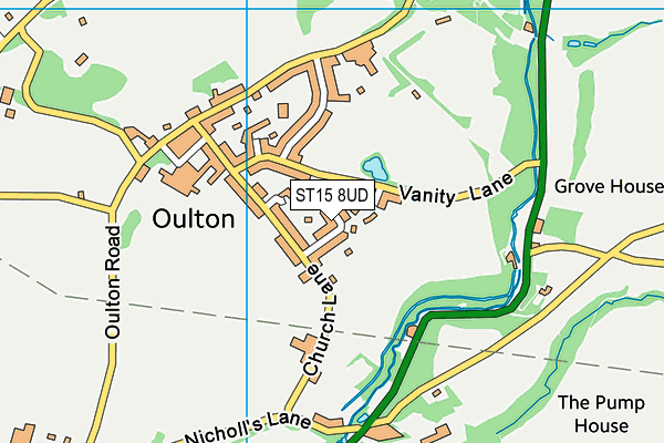 ST15 8UD map - OS VectorMap District (Ordnance Survey)