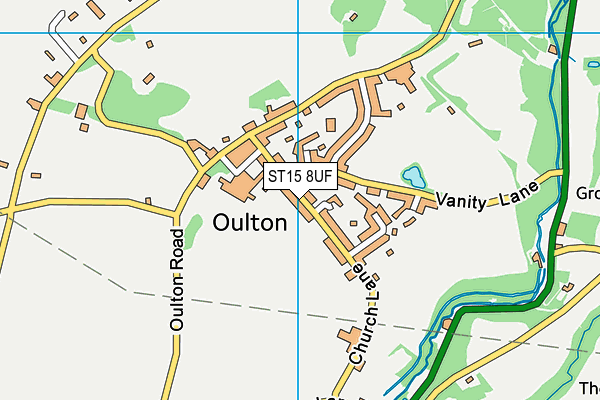 ST15 8UF map - OS VectorMap District (Ordnance Survey)