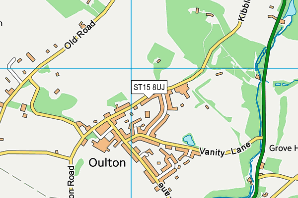 ST15 8UJ map - OS VectorMap District (Ordnance Survey)