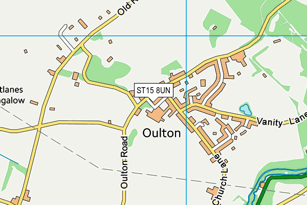 ST15 8UN map - OS VectorMap District (Ordnance Survey)