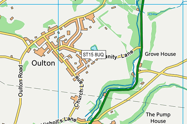 ST15 8UQ map - OS VectorMap District (Ordnance Survey)
