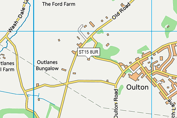 ST15 8UR map - OS VectorMap District (Ordnance Survey)