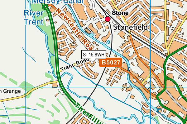 ST15 8WH map - OS VectorMap District (Ordnance Survey)