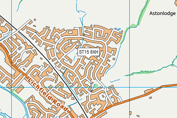 ST15 8XH map - OS VectorMap District (Ordnance Survey)