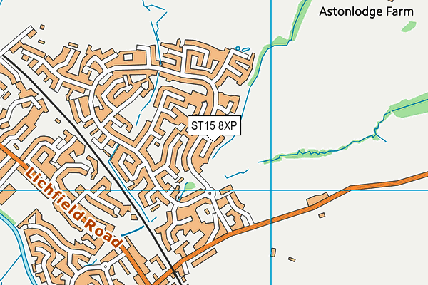 ST15 8XP map - OS VectorMap District (Ordnance Survey)