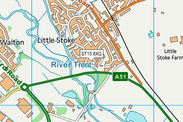 ST15 8XQ map - OS VectorMap District (Ordnance Survey)