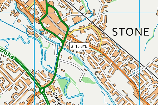 ST15 8YE map - OS VectorMap District (Ordnance Survey)
