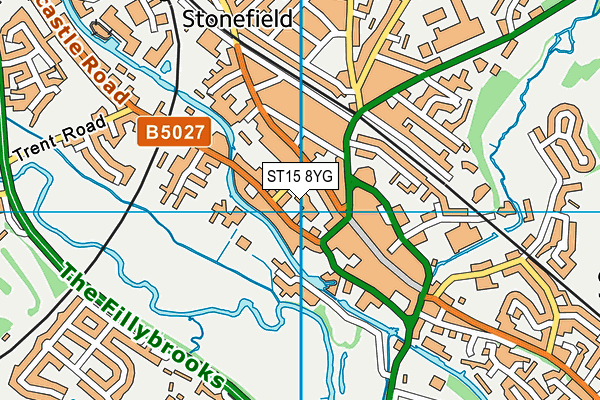 St Dominic's Catholic Primary School map (ST15 8YG) - OS VectorMap District (Ordnance Survey)