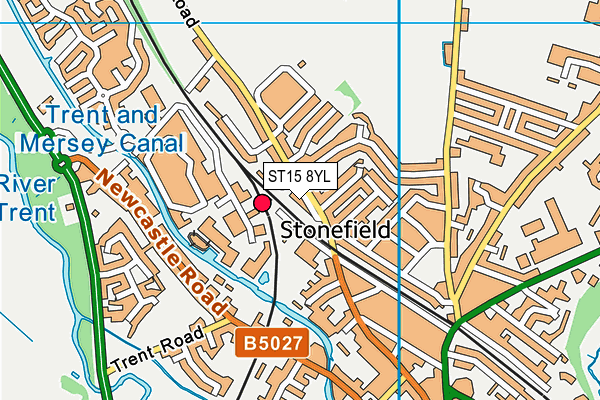 ST15 8YL map - OS VectorMap District (Ordnance Survey)