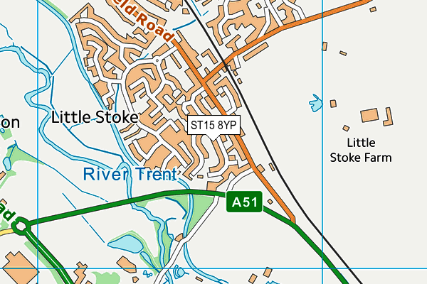 ST15 8YP map - OS VectorMap District (Ordnance Survey)