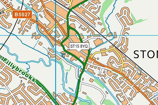 ST15 8YQ map - OS VectorMap District (Ordnance Survey)