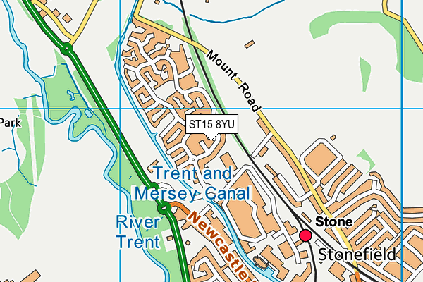 ST15 8YU map - OS VectorMap District (Ordnance Survey)