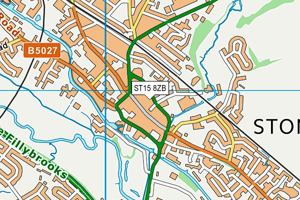 ST15 8ZB map - OS VectorMap District (Ordnance Survey)