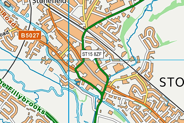 ST15 8ZF map - OS VectorMap District (Ordnance Survey)