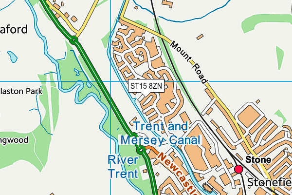 ST15 8ZN map - OS VectorMap District (Ordnance Survey)