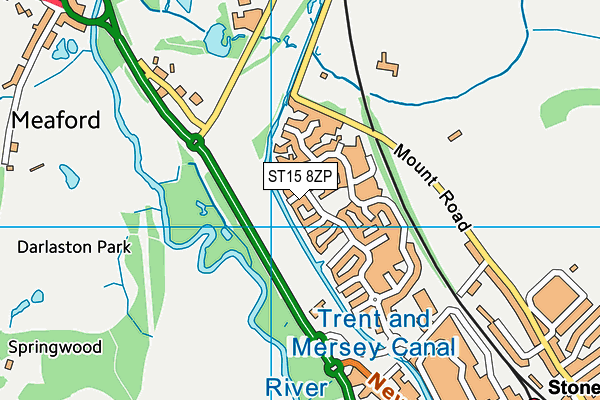 ST15 8ZP map - OS VectorMap District (Ordnance Survey)