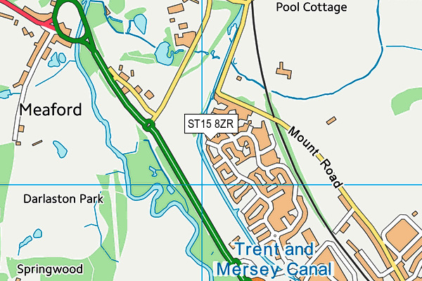 ST15 8ZR map - OS VectorMap District (Ordnance Survey)