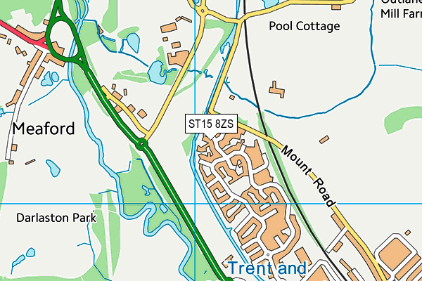 ST15 8ZS map - OS VectorMap District (Ordnance Survey)