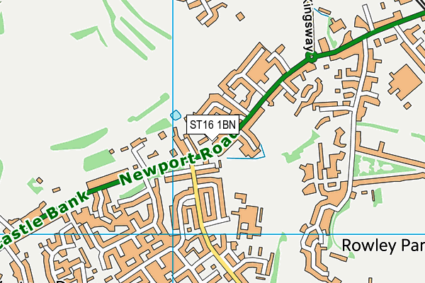 ST16 1BN map - OS VectorMap District (Ordnance Survey)