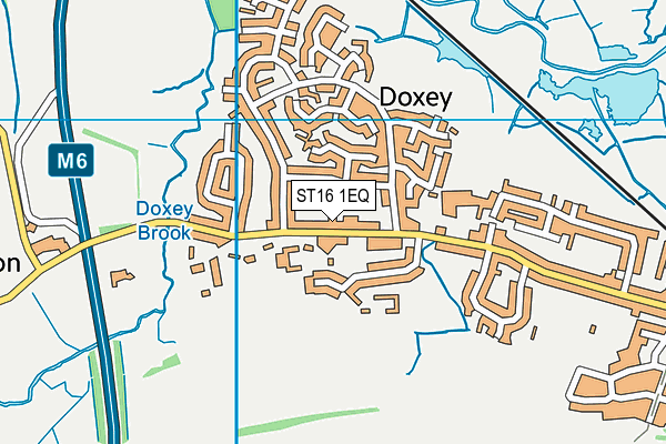 ST16 1EQ map - OS VectorMap District (Ordnance Survey)