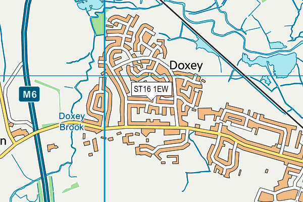 ST16 1EW map - OS VectorMap District (Ordnance Survey)