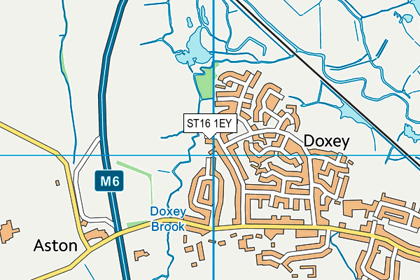 ST16 1EY map - OS VectorMap District (Ordnance Survey)
