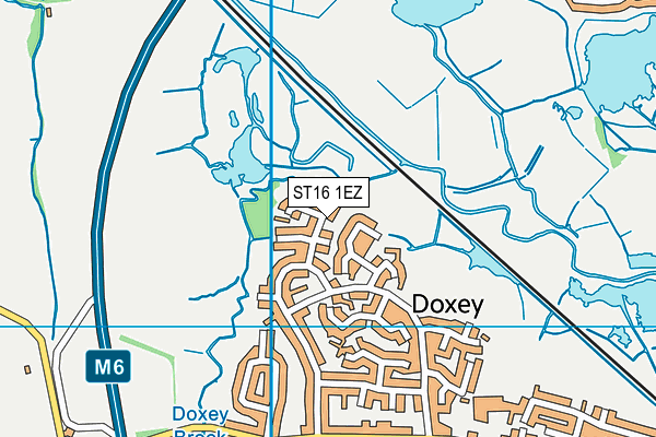 ST16 1EZ map - OS VectorMap District (Ordnance Survey)
