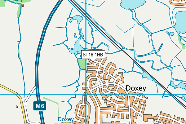 ST16 1HB map - OS VectorMap District (Ordnance Survey)