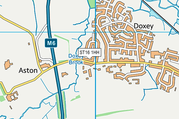 ST16 1HH map - OS VectorMap District (Ordnance Survey)