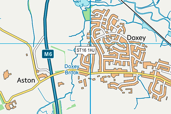 ST16 1HJ map - OS VectorMap District (Ordnance Survey)