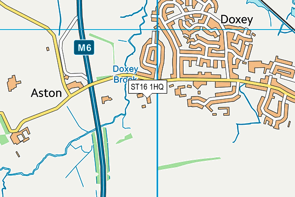 ST16 1HQ map - OS VectorMap District (Ordnance Survey)