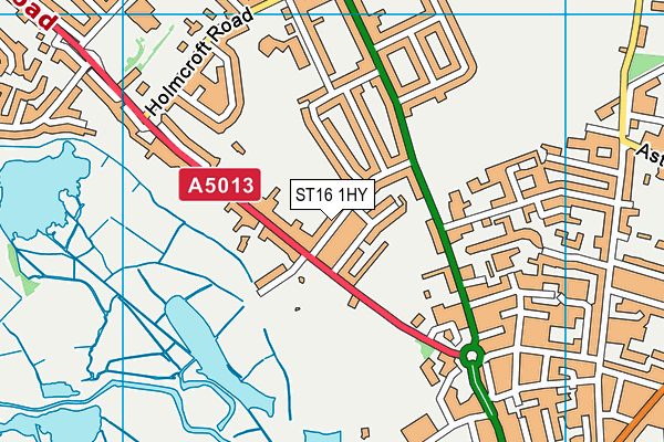 ST16 1HY map - OS VectorMap District (Ordnance Survey)