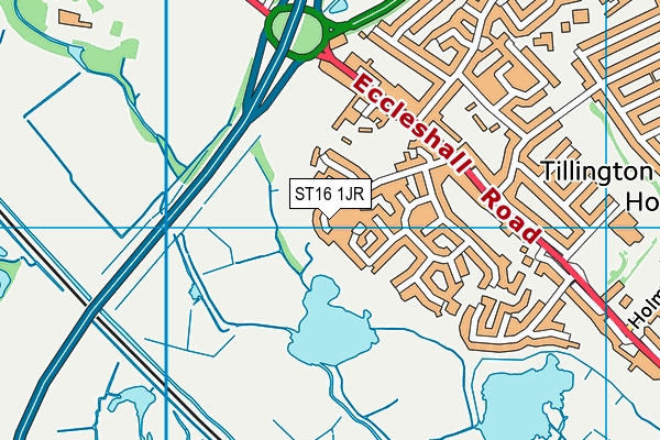 ST16 1JR map - OS VectorMap District (Ordnance Survey)