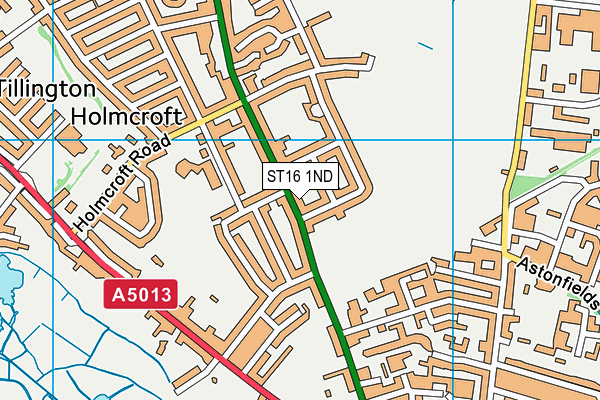 ST16 1ND map - OS VectorMap District (Ordnance Survey)