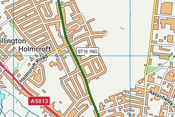 ST16 1NG map - OS VectorMap District (Ordnance Survey)