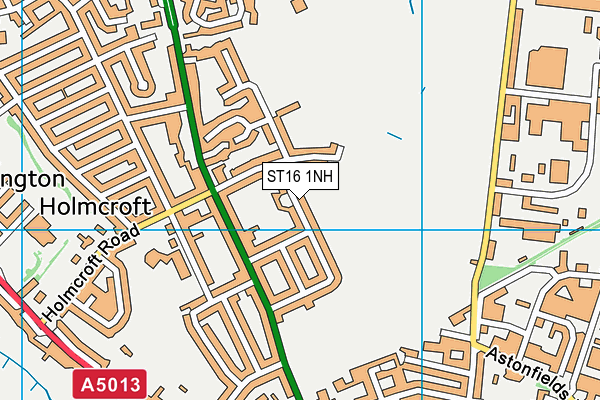 ST16 1NH map - OS VectorMap District (Ordnance Survey)