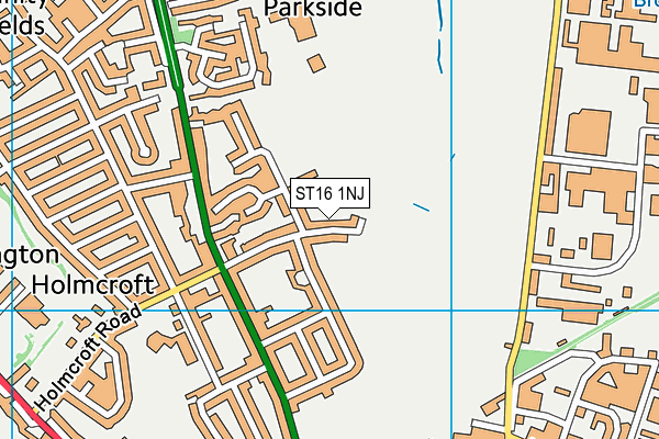 ST16 1NJ map - OS VectorMap District (Ordnance Survey)