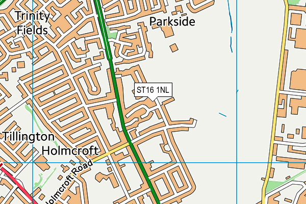 Holmcroft Community Centre map (ST16 1NL) - OS VectorMap District (Ordnance Survey)