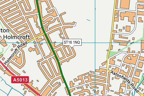 ST16 1NQ map - OS VectorMap District (Ordnance Survey)