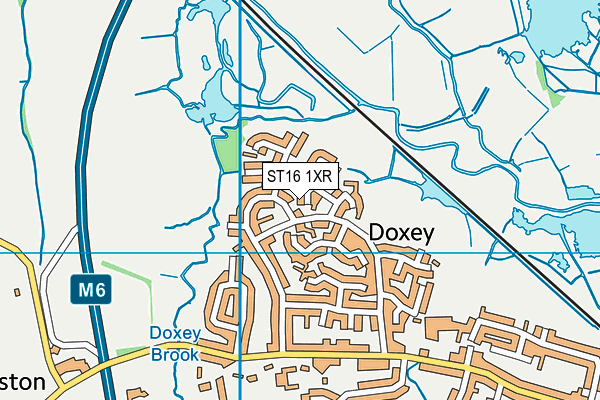 ST16 1XR map - OS VectorMap District (Ordnance Survey)