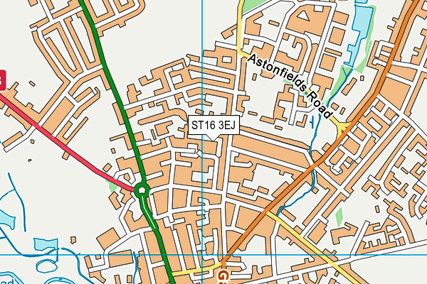 ST16 3EJ map - OS VectorMap District (Ordnance Survey)