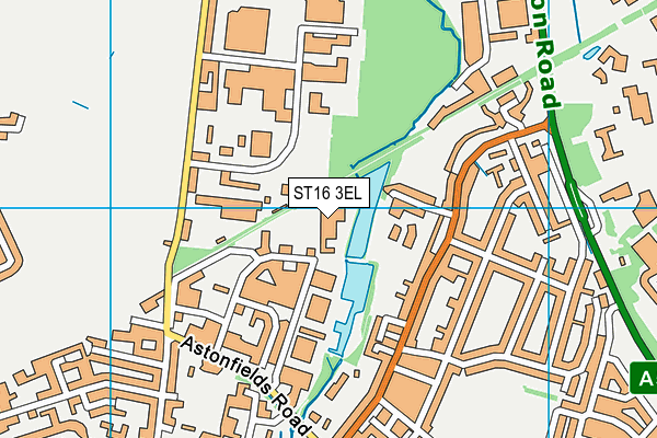 ST16 3EL map - OS VectorMap District (Ordnance Survey)